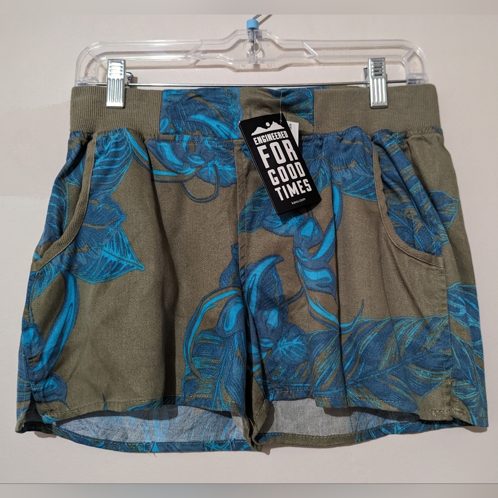 KAVU Riverbank Moss Palms Shorts XXS New with tags!